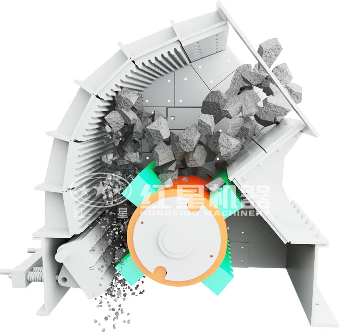 重錘式破碎機內部結構圖
