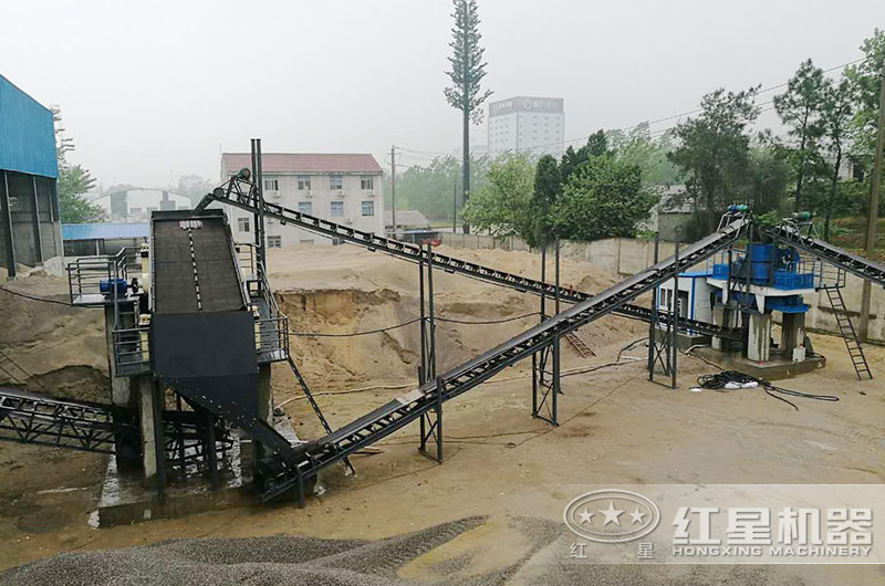 小型HX制沙機生產現場